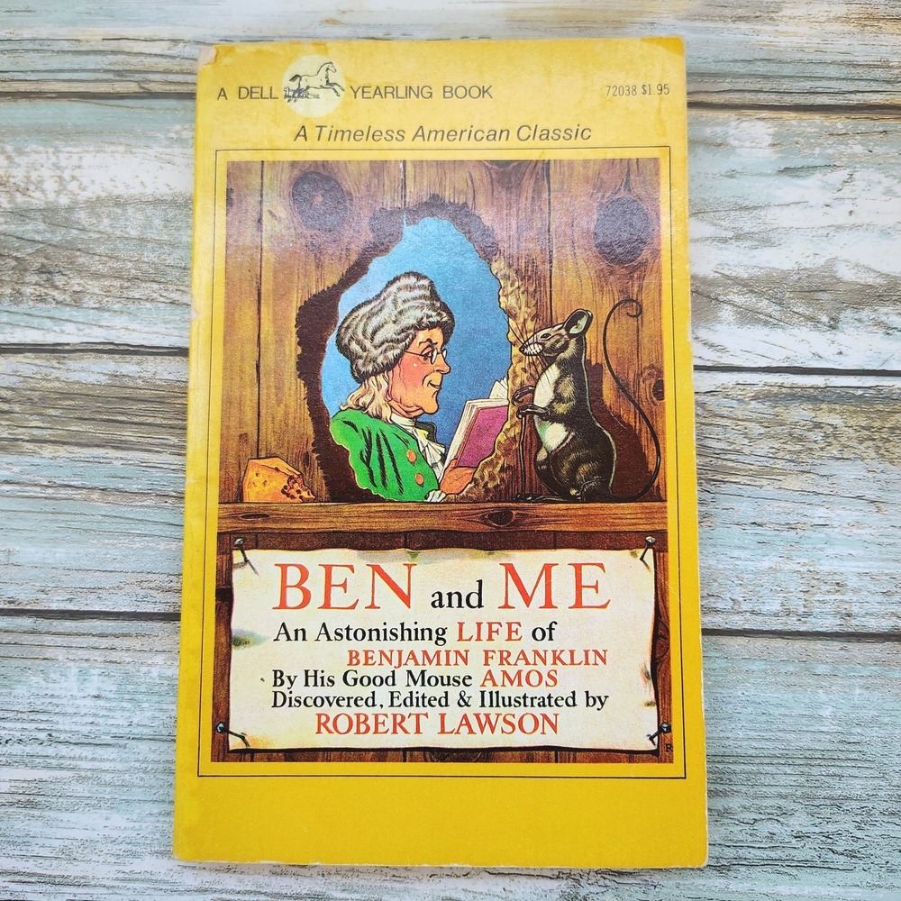 Ben and Me by Robert Lawson Vtg 1982 Dell Paperback 1st Edition 1st Print Illust
